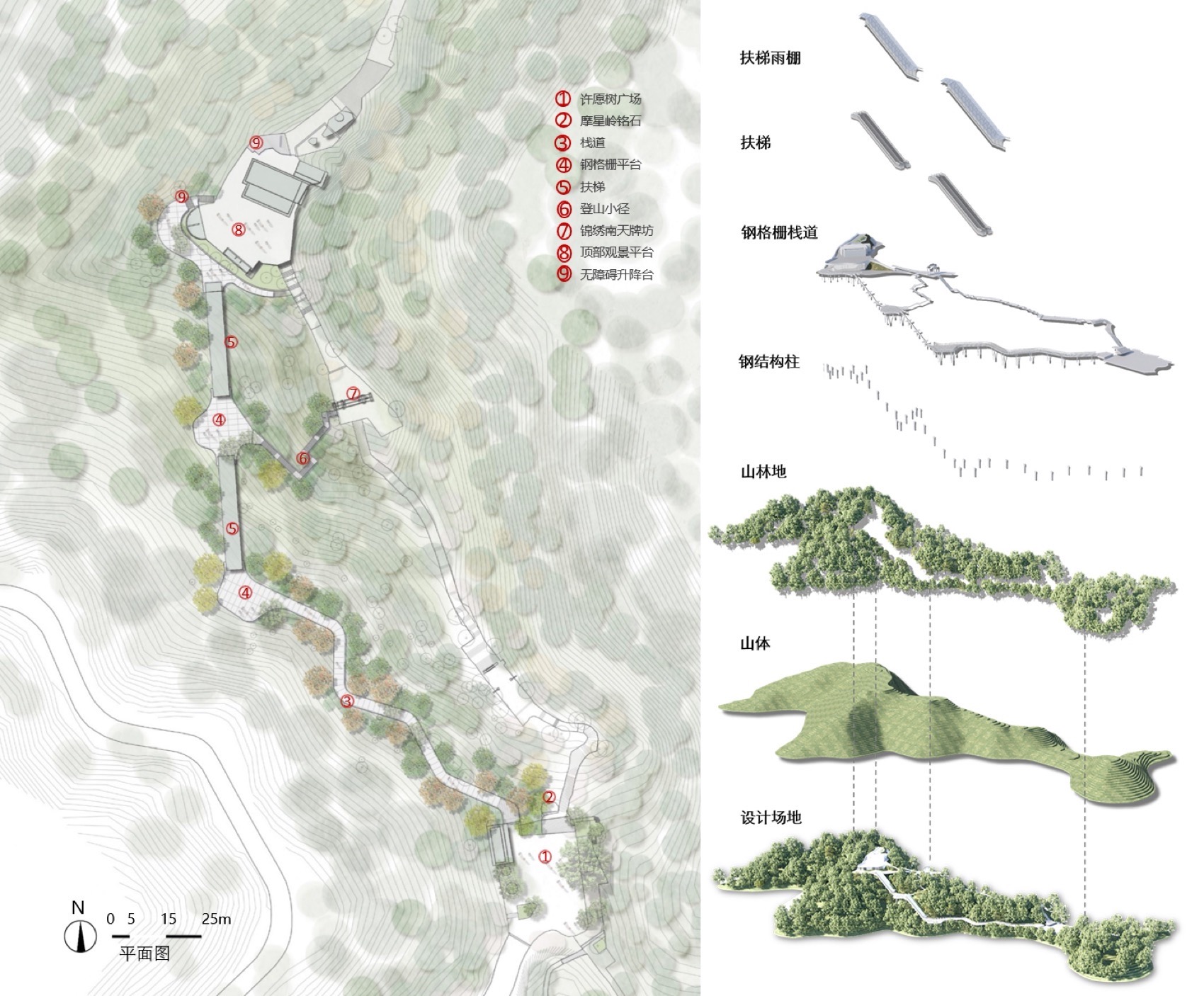 广州白云山摩星岭观光扶梯及栈道丨中国广州丨华南理工大学建筑设计研究院等-18