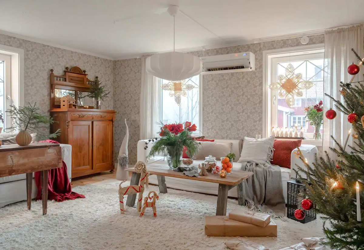 瑞典 18 世纪农场 house 的温馨圣诞-1