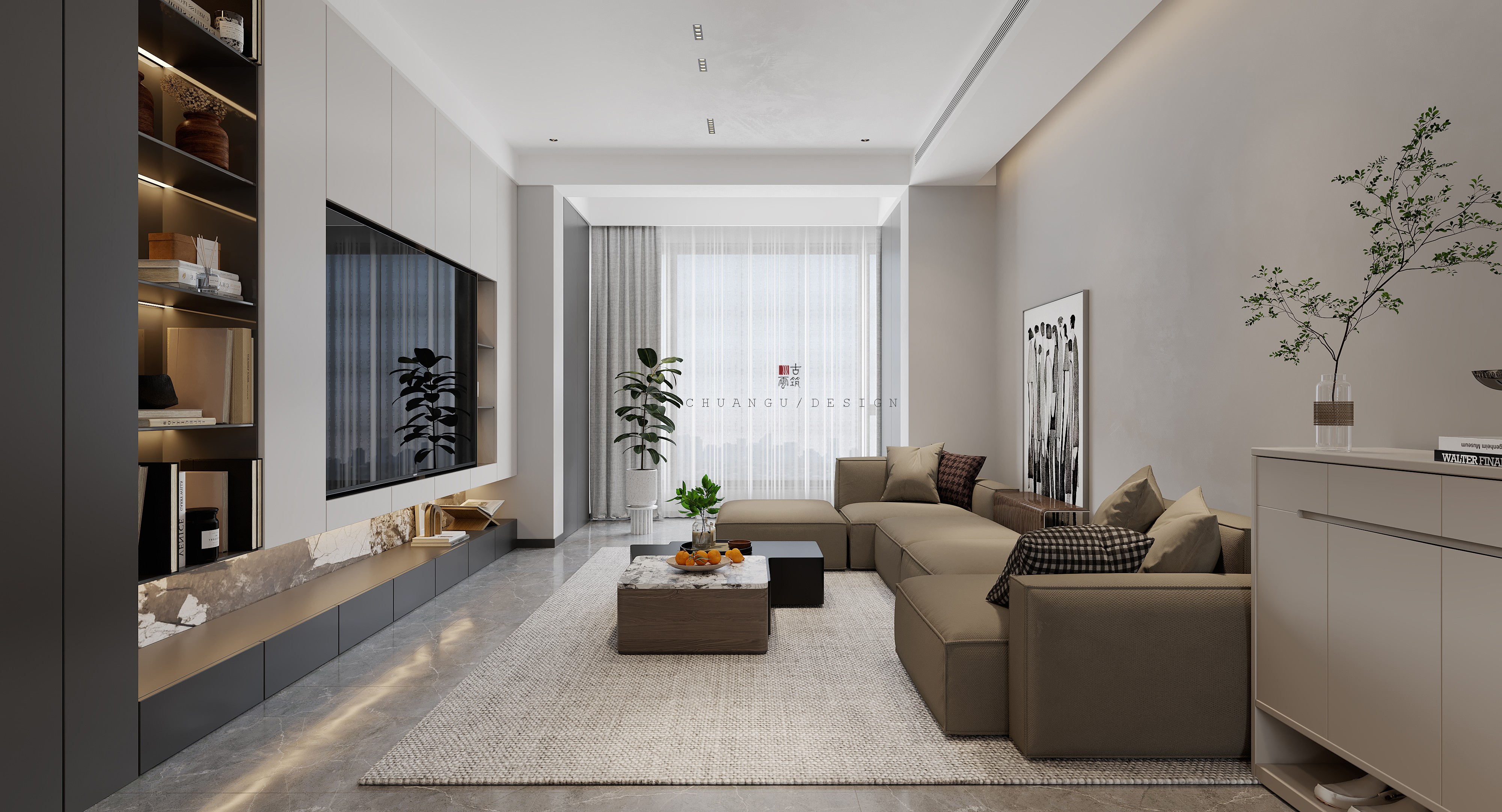 川古云筑丨现代无主灯案例丨中国郑州丨川古云筑空间设计-10