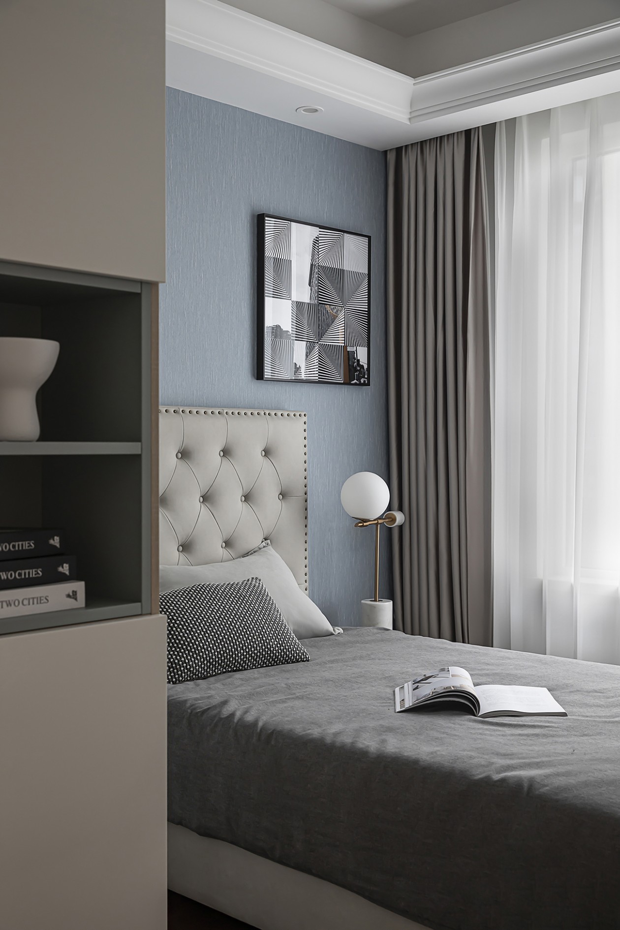 奥体精装修,颠覆空间感觉收纳隐形门呈现精致简约风-22