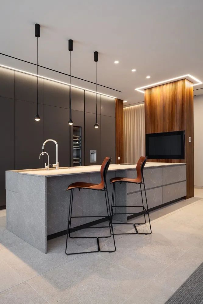 100 款厨房岛台设计案例丨蜂鸟设计,云行设计-91