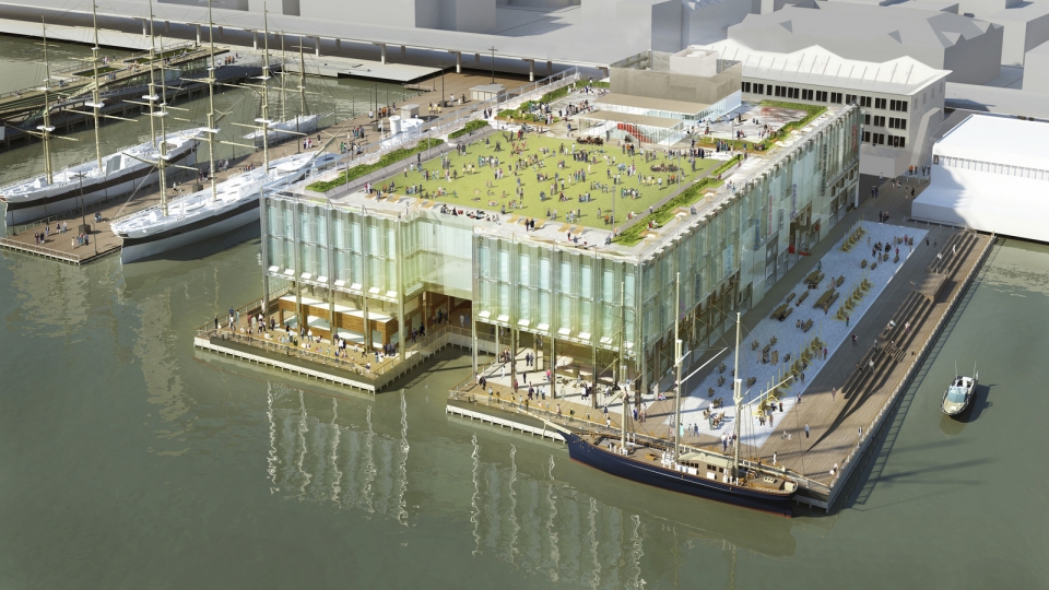 纽约 17 号码头公共空间,巨型玻璃面板系统成亮点-36