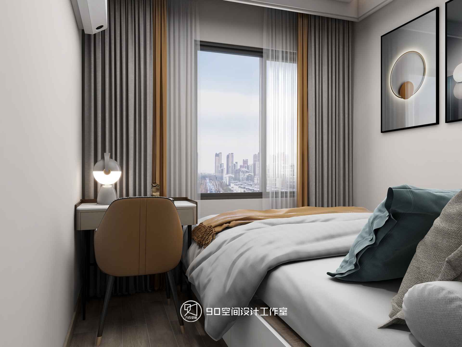 《薄荷绿》87 平方现代简约空间设计-41