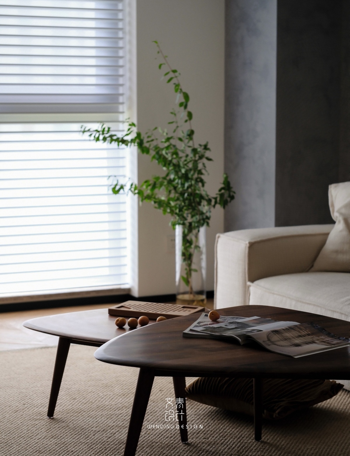 简约本心 | 胡桃木与亚麻的自然空间-13