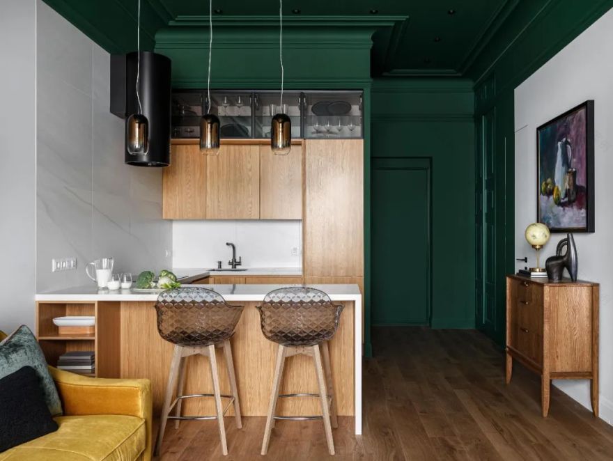 复古绿意公寓设计丨Georgy Lobzhanidze-5