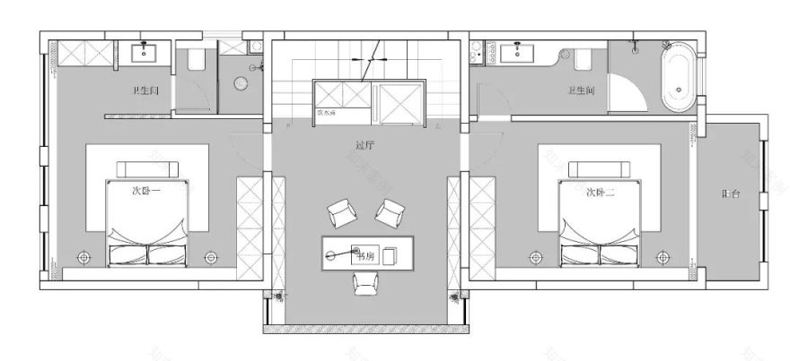 龙湖双珑原著联排别墅设计丨青马别墅空间设计-46