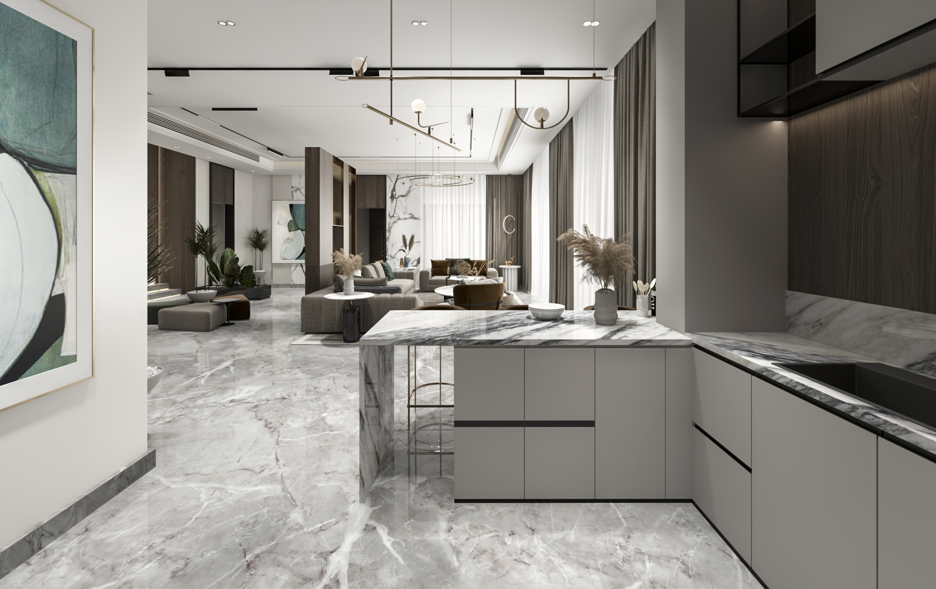 Luxurious familiy living basement design based in UAE-4