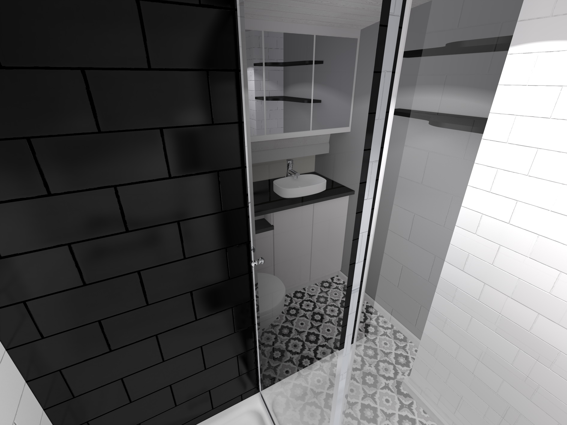 Black&WHITE CANAL BOAT INTERIOR CRICK BOAT LAYOUT3-18