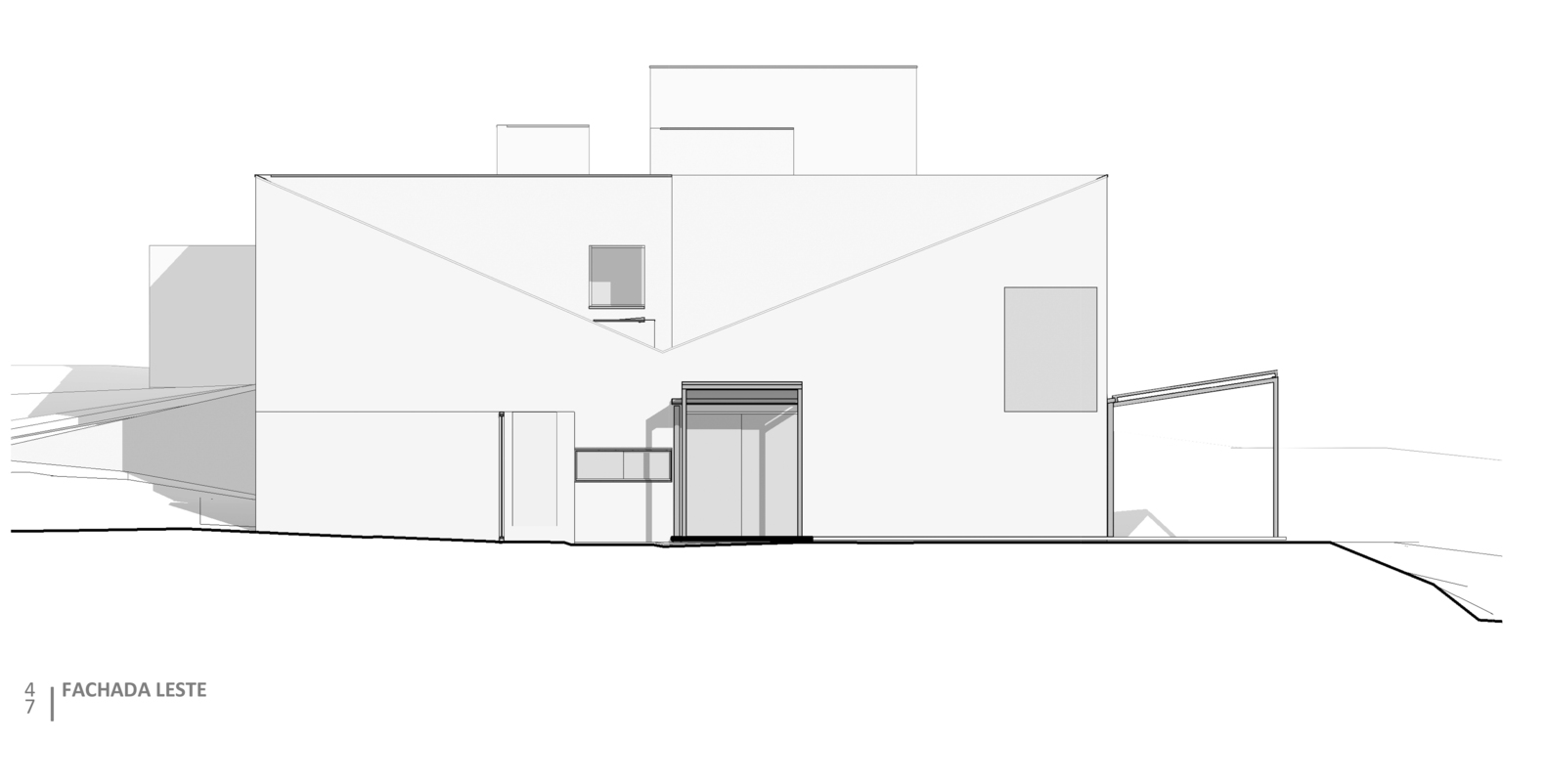 巴西 Cora House 的陡坡长廊建筑-49