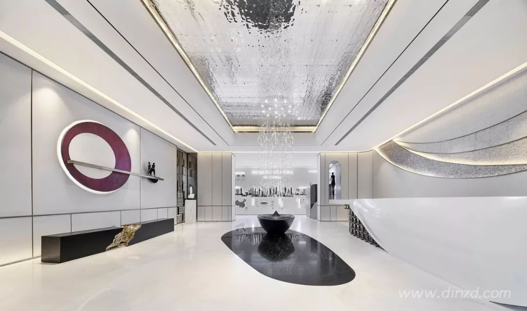 《云水谣》现代轻奢售楼处，融入自然元素，打造优雅空间-11