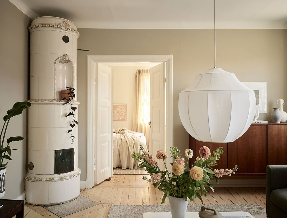 瑞典 60 平米温馨公寓，丰富纺织品打造舒适氛围-4