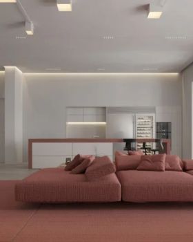 Igor Sirotov 极简设计之作 | 红色点缀的白色优雅住宅