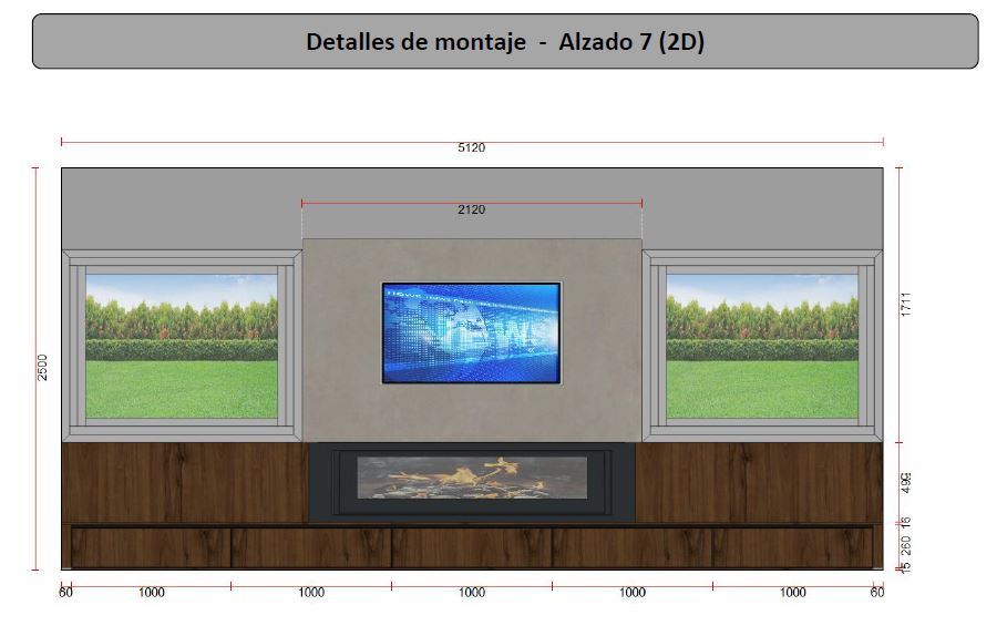 Cocina y salón integrados (50 m2) en Chalet de Aravaca-50