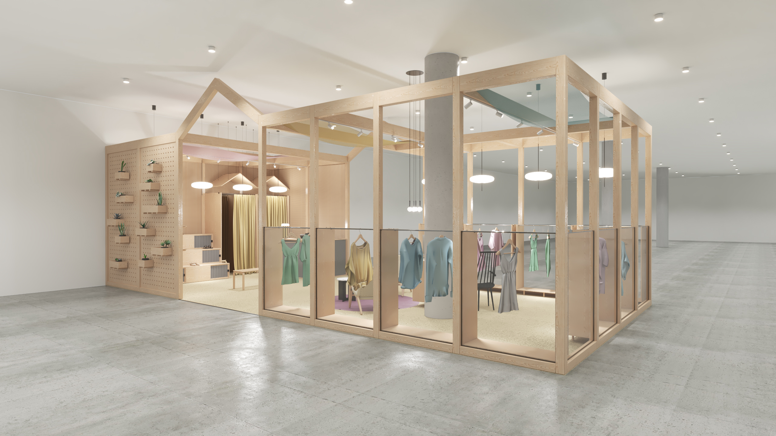 莫斯科木质品牌店 | 宁静空间的营造-12