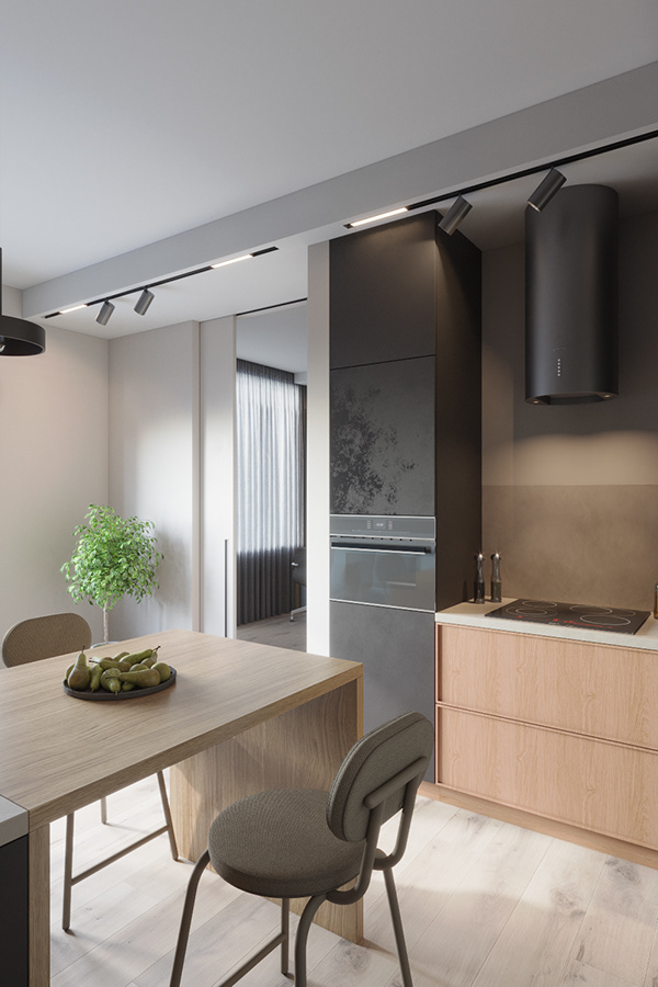 Cell· 现代快节奏生活小公寓设计丨JULIA SIDOROVA-11