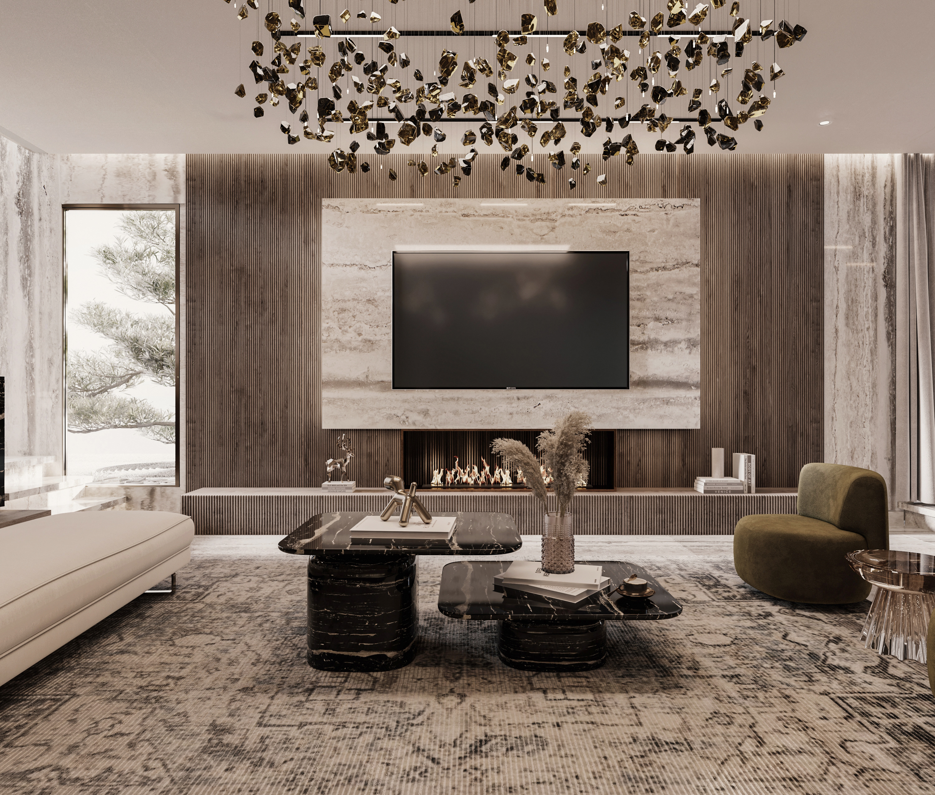 Neo classic Reception with Kitchen-3