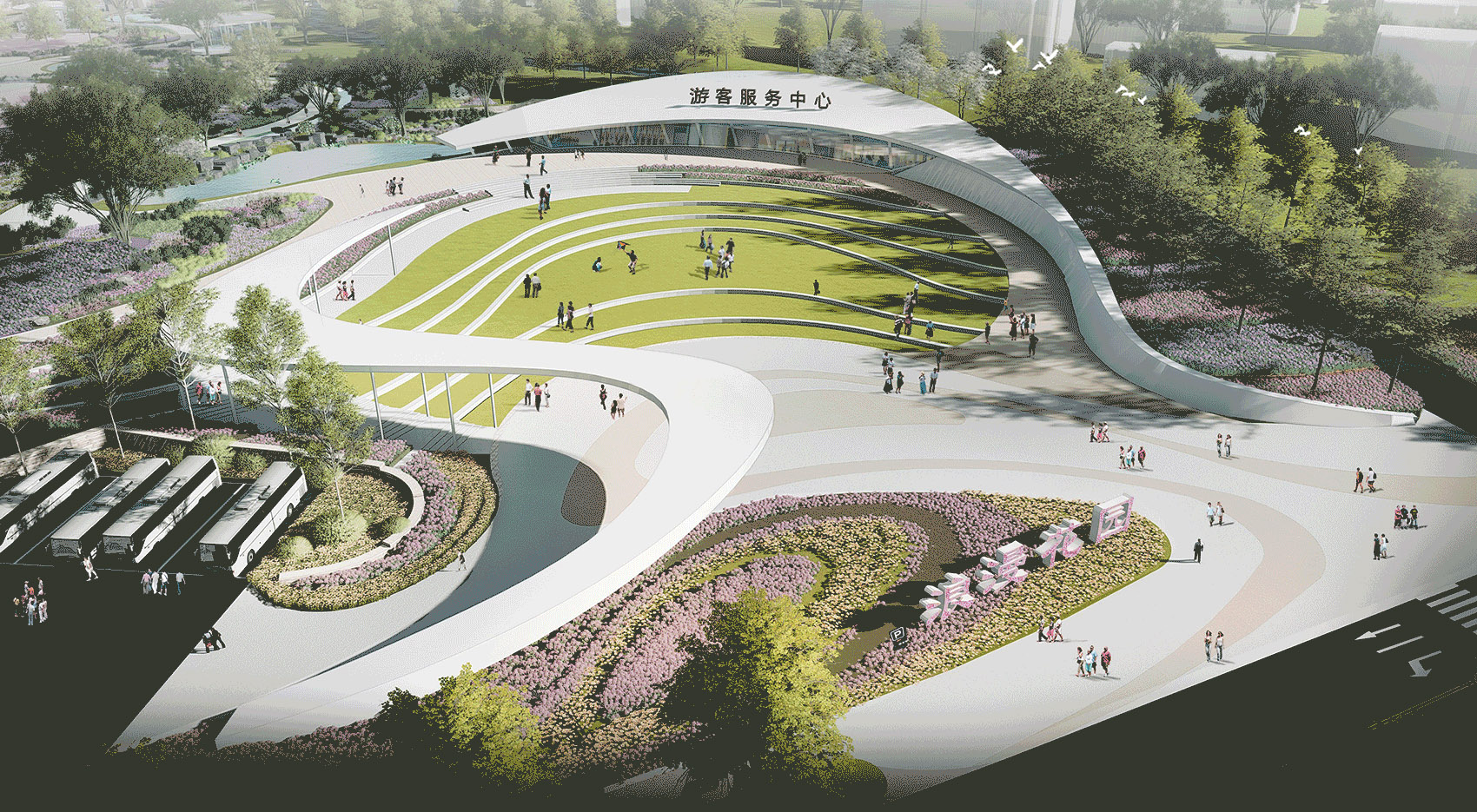 梅河口浪漫花海公园丨中国吉林丨麦田景观-82