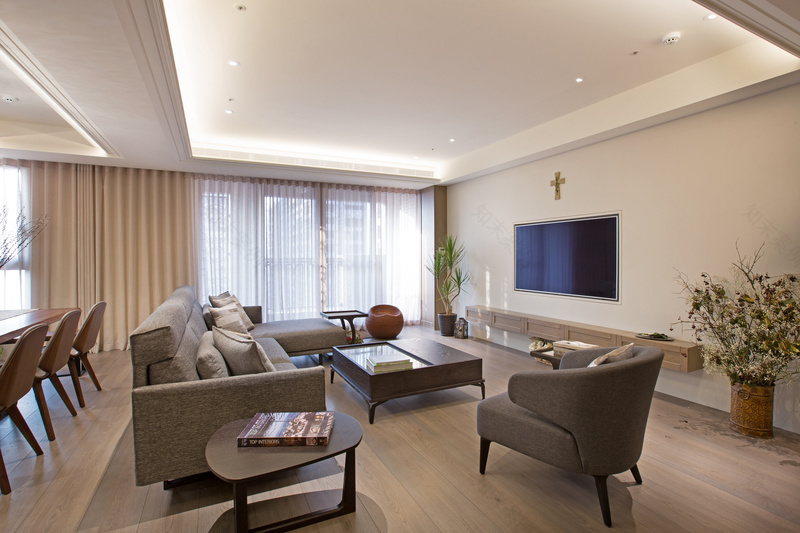 美式乡村与现代简约的混搭华贵大宅-1