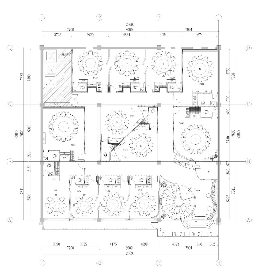 大舜火锅店设计丨中国沈阳丨黑珍珠空间设计事务所-29