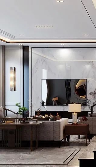 300㎡新中式别墅，云游山水一室间-6