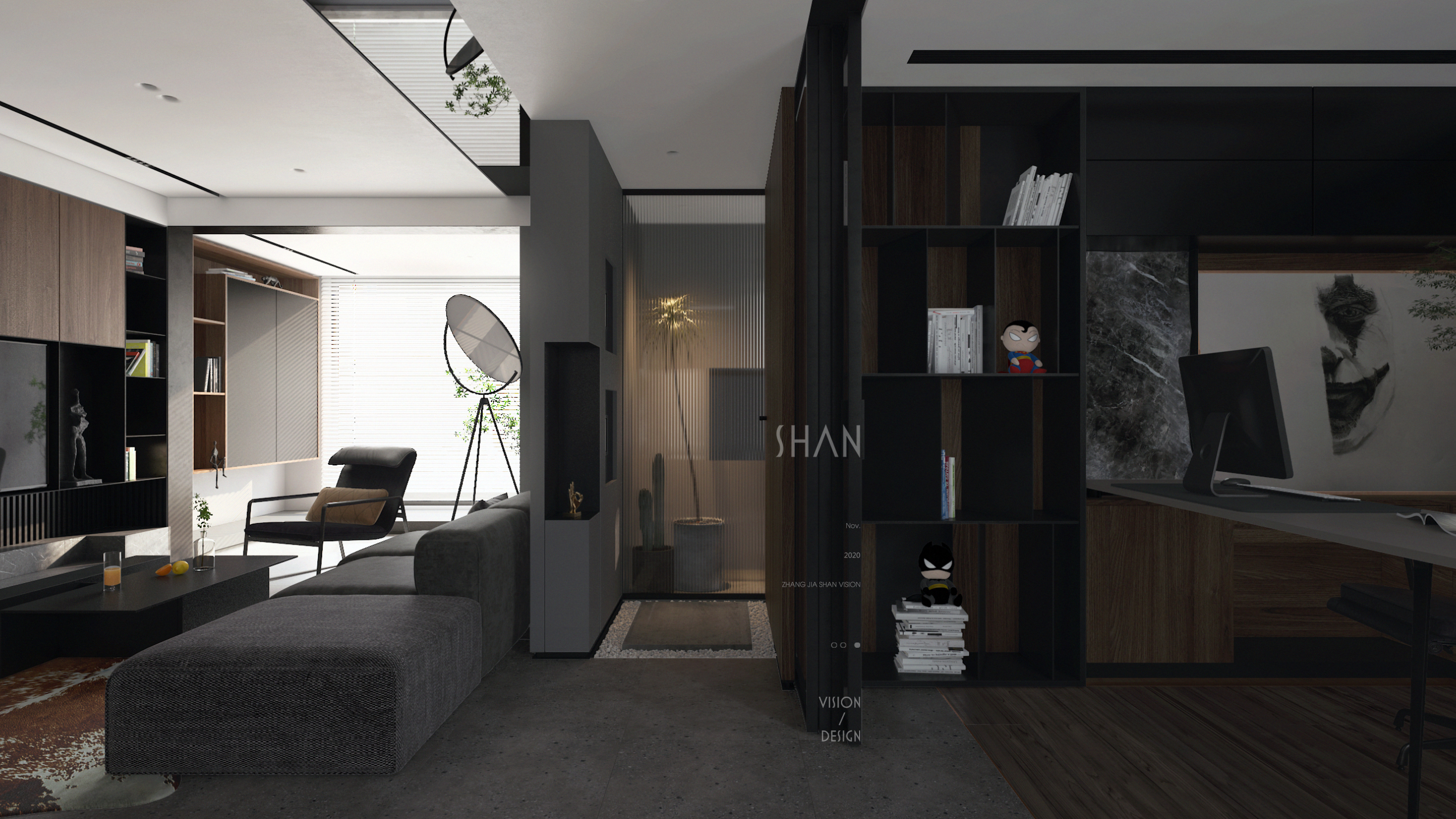 暗调魅力 | SHAN 打造单身住宅设计-18