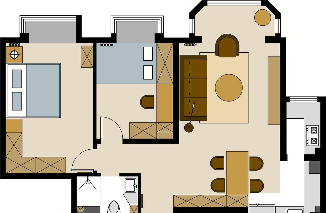 自然舒适两居室-7