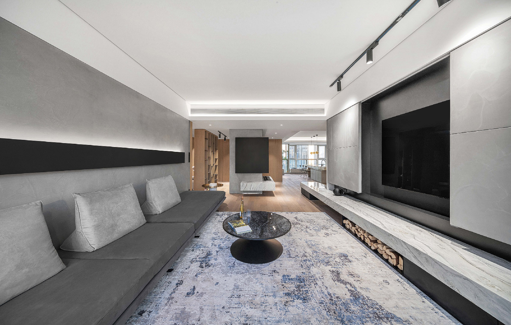 180㎡简约大平层，一个人住，也要很精致！-6