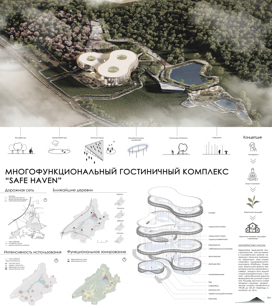 多功能酒店综合体“安全避风港”丨白俄罗斯明斯克丨Karina Ostrovskaya(学生项目)-6