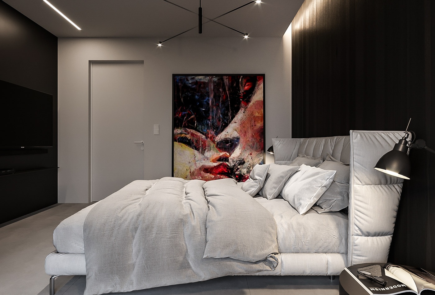 深色系别墅设计-15