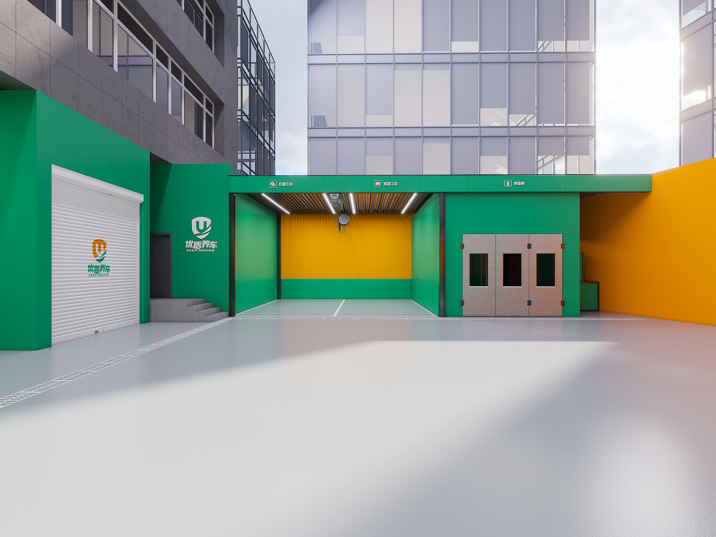 优盾养车全案设计丨专注汽修空间全案设计的工作室-66