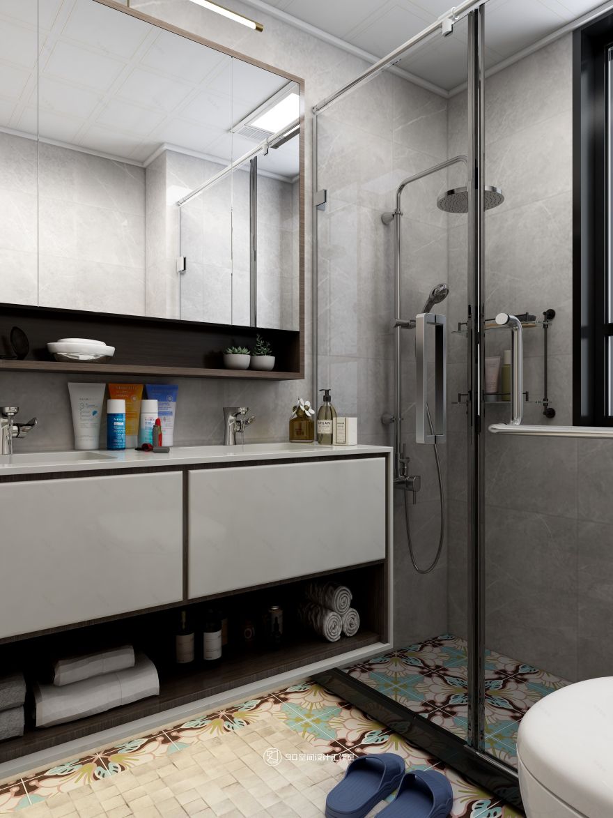 《欢愉同乐》80 平方现代美式空间设计-69