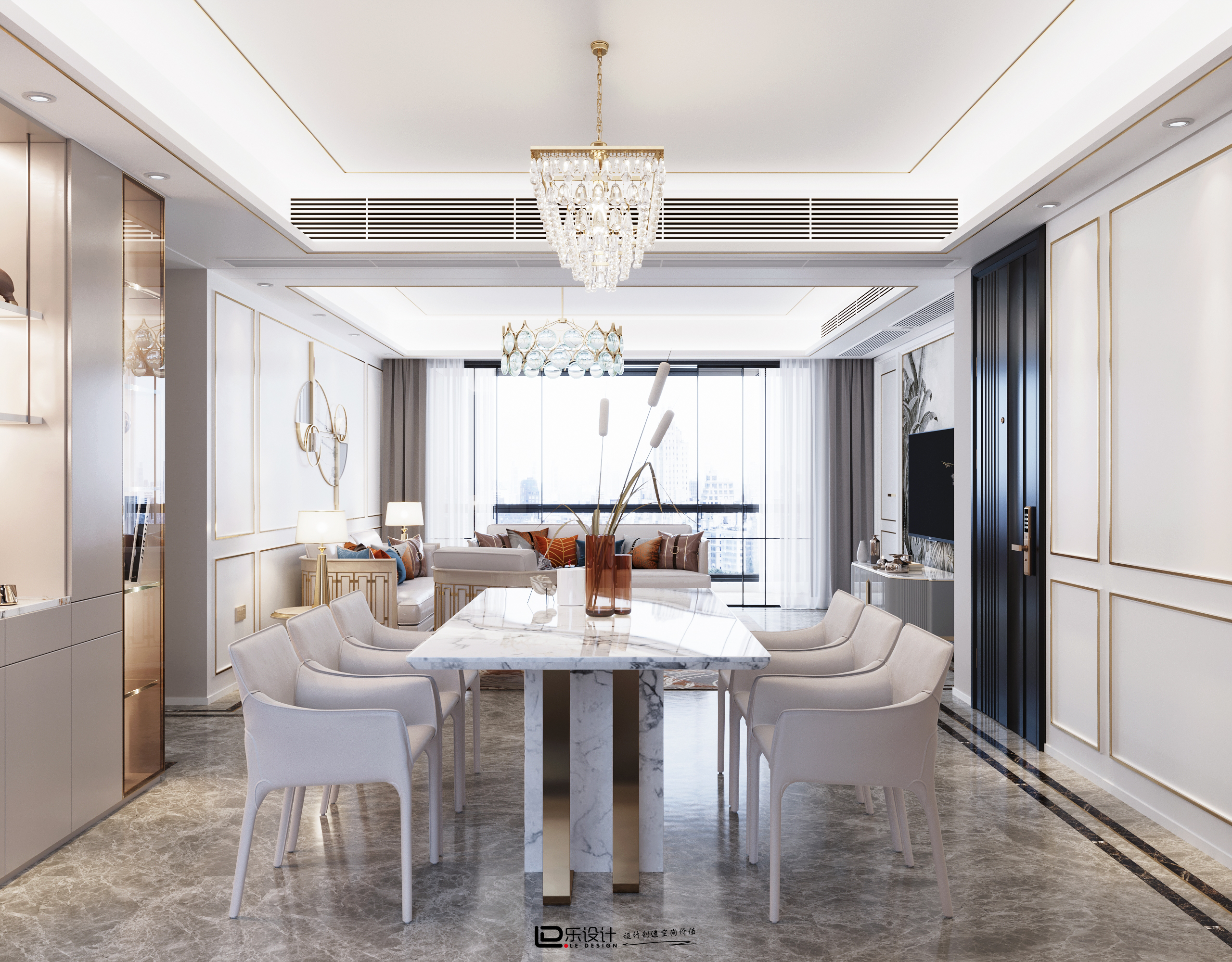 皓玉府美式极简居住空间设计丨中国杭州丨LD 设计-22