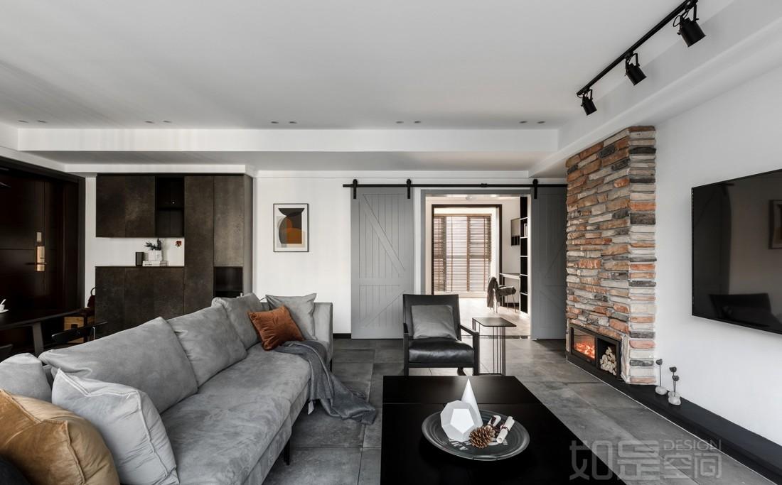 成都如是空间设计田青 | 水泥工业风平层住宅,回归本真美-6