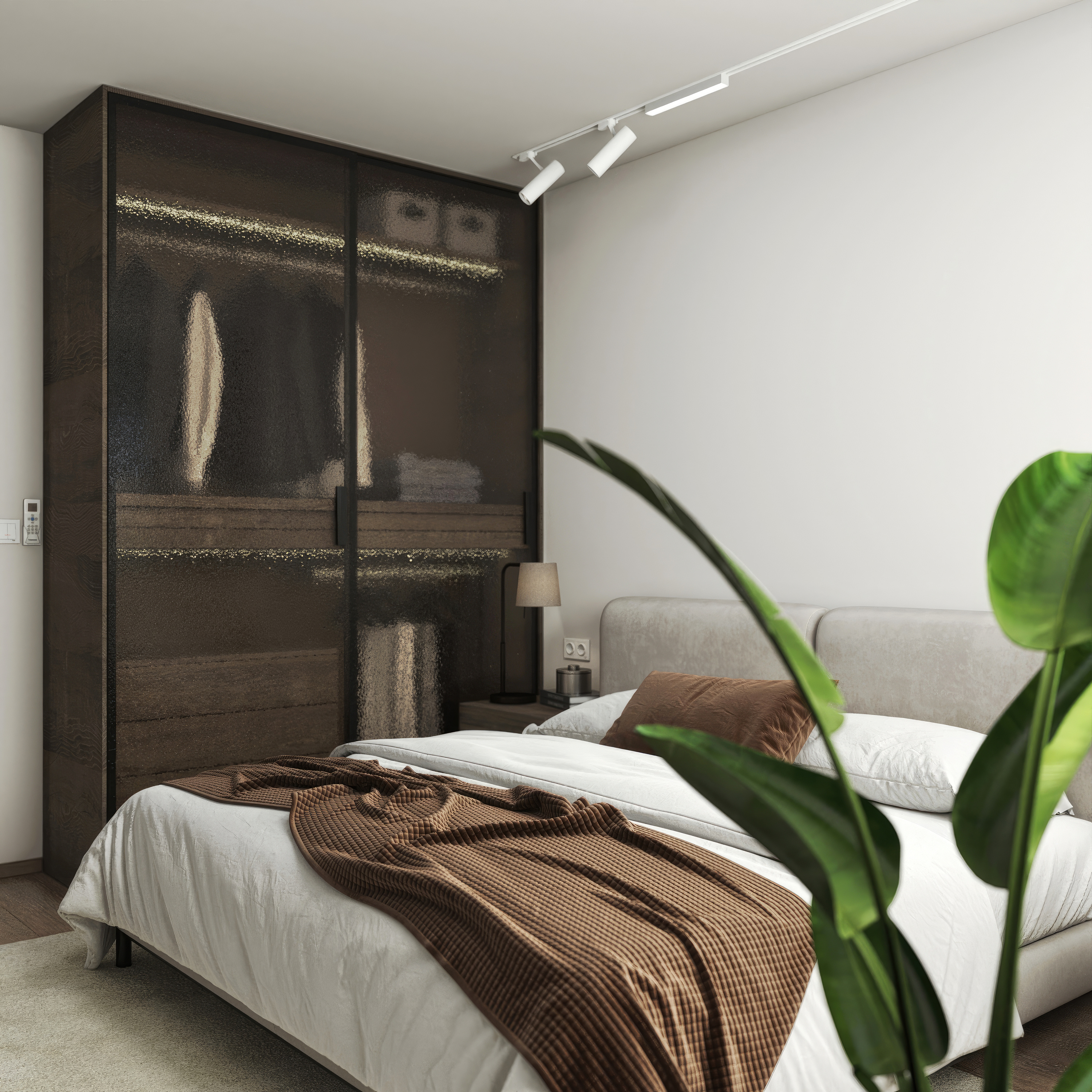 Minimalist Bedroom Vizualization | 3Dmax+Corona-0