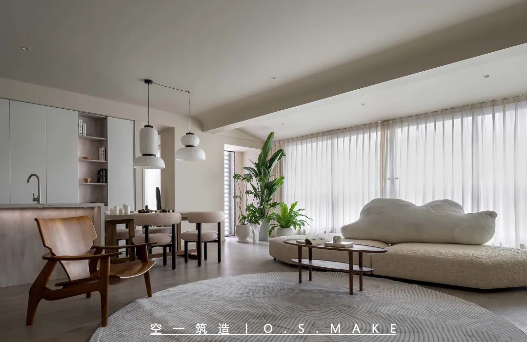 轻侘寂美学 · 重庆公园大道140平米三室一厅设计案例丨中国重庆丨空一筑造-52