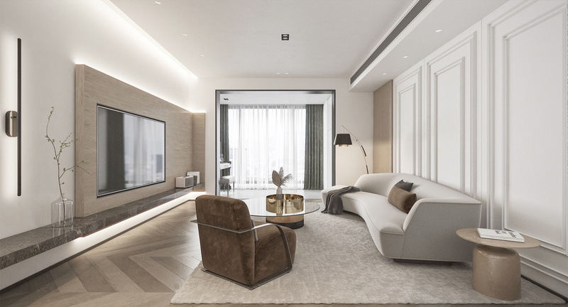 现代混搭风平层住宅设计丨李超刚-9