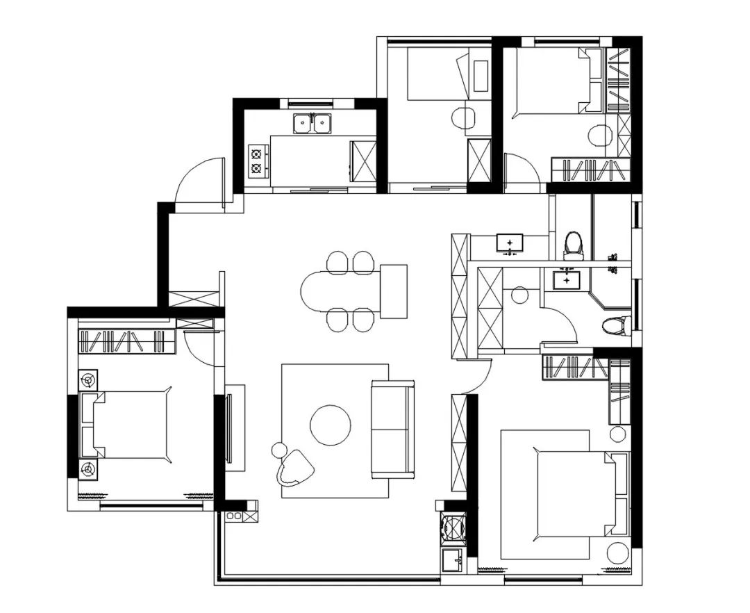 绿野·焦糖 · 法式风情的嵩江府 145m²优雅设计丨红设计软装-13