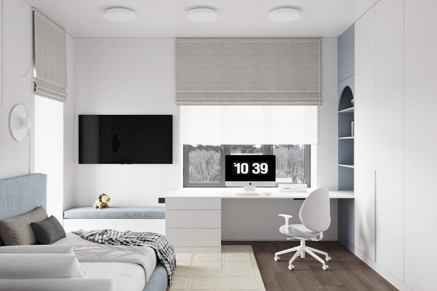 现代简约 多色系空间设计！-14