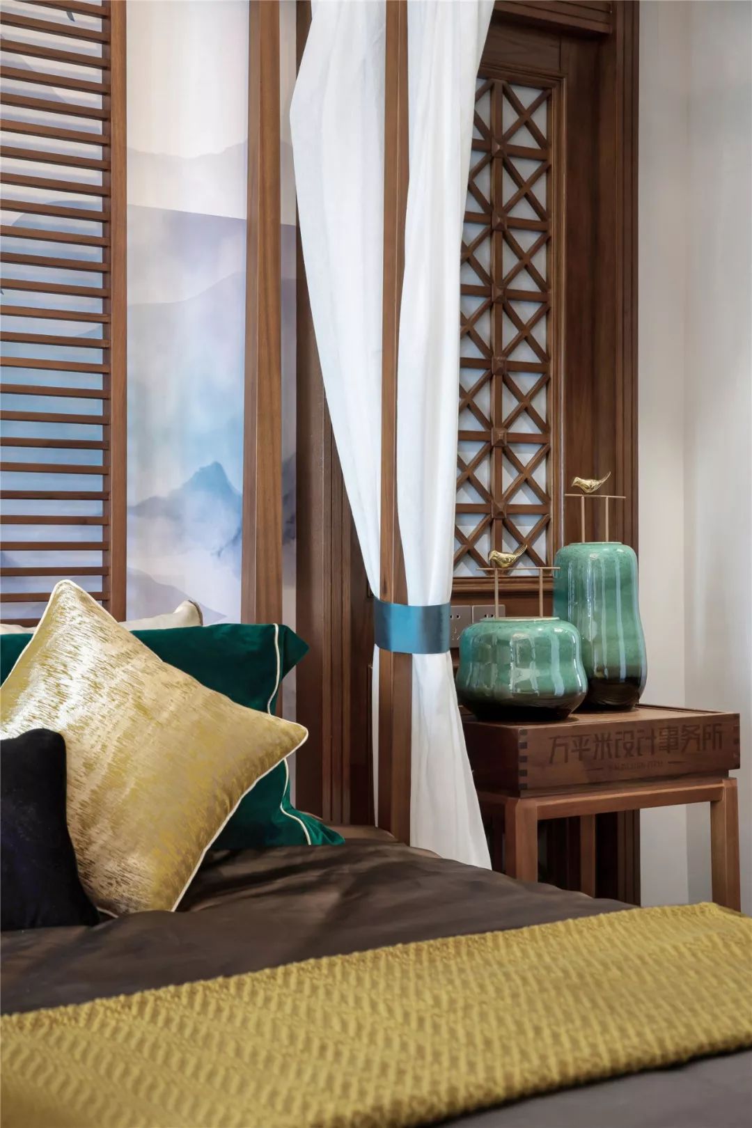 《远黛》 | 新中式风格,原木温暖,青蓝雅致,空间通透-80