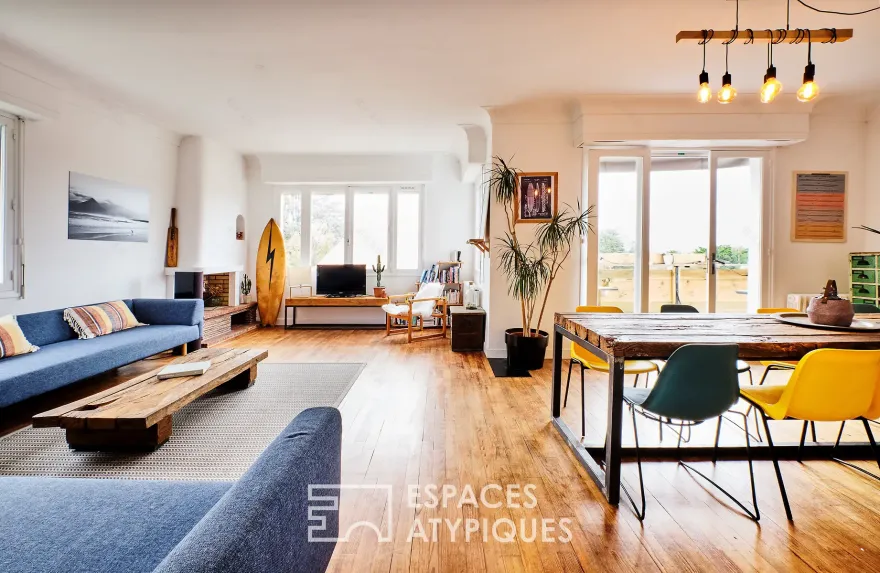 西班牙巴斯克海岸 | 焕新复古冲浪风格家庭住宅-3