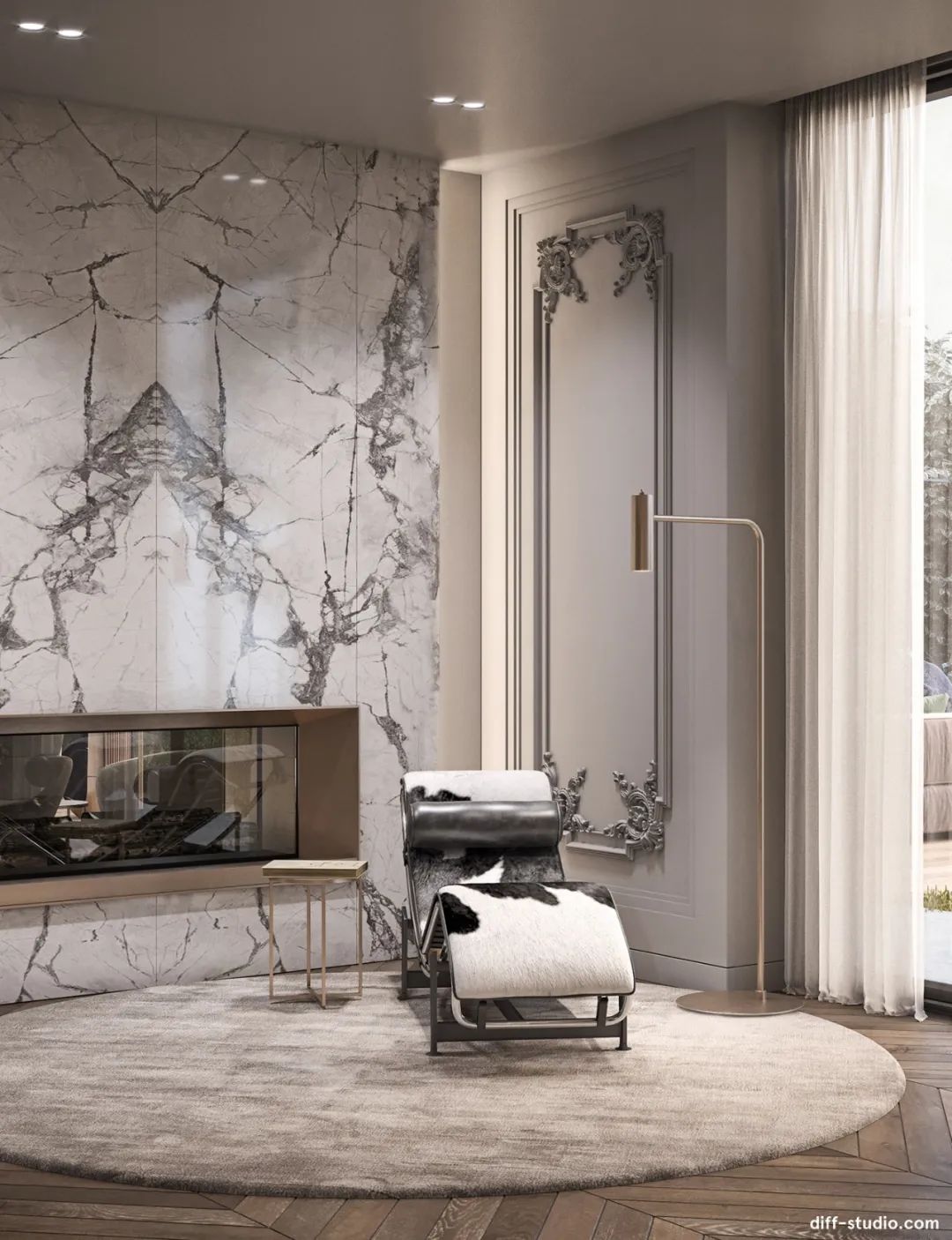 乌克兰基辅 1600㎡新古典奢华大宅丨Diff.Studio-23