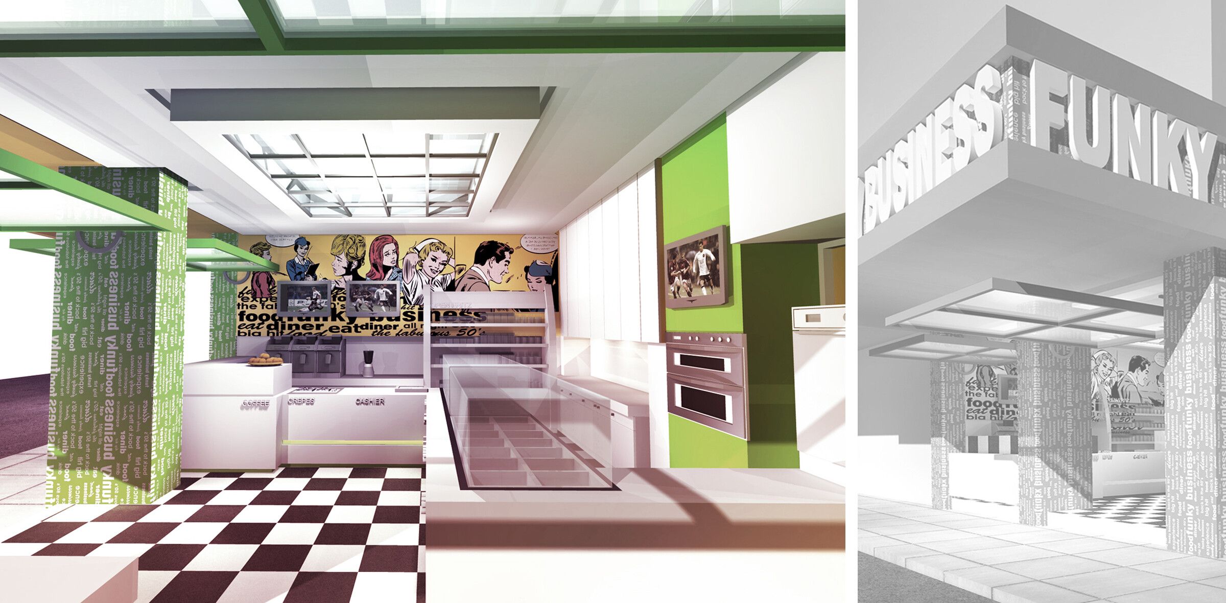 色彩缤纷的希腊快餐空间-5