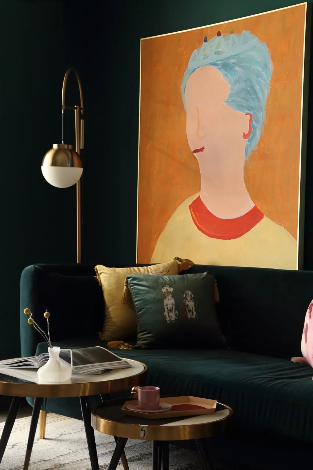 75㎡现代轻奢小三房，深色调的华丽优雅-14