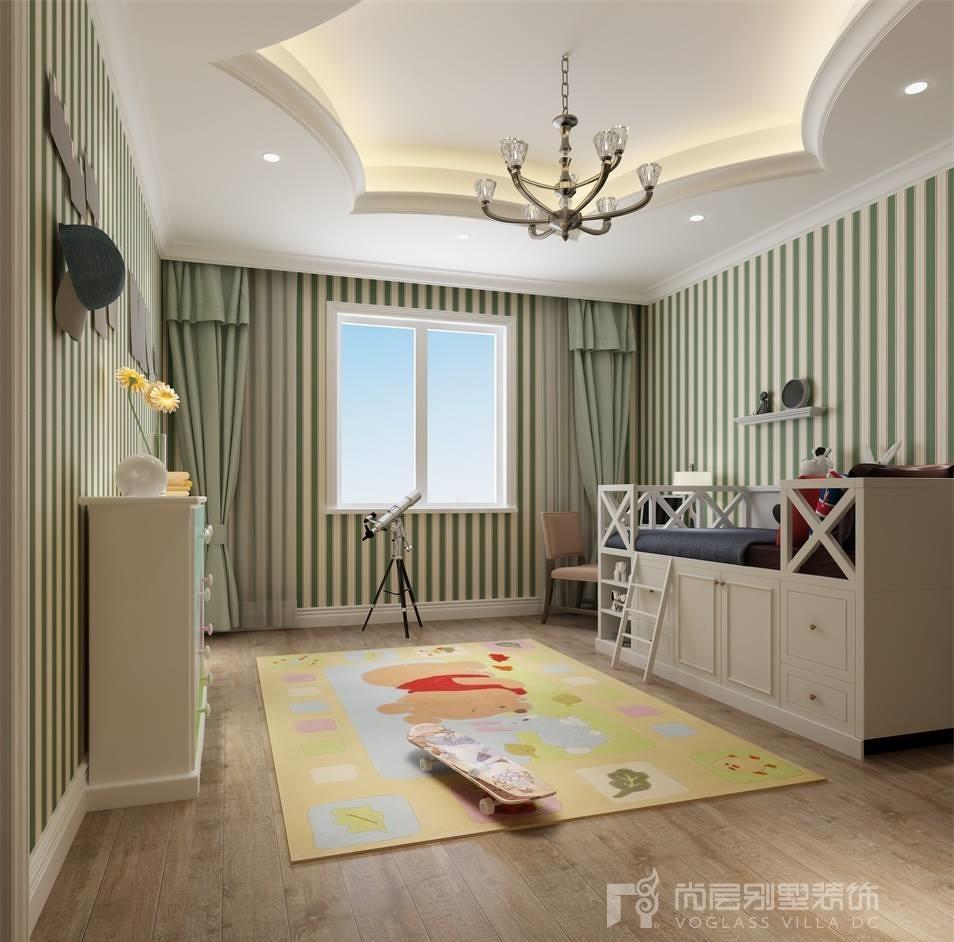 团泊湖别墅美式轻奢风设计-6