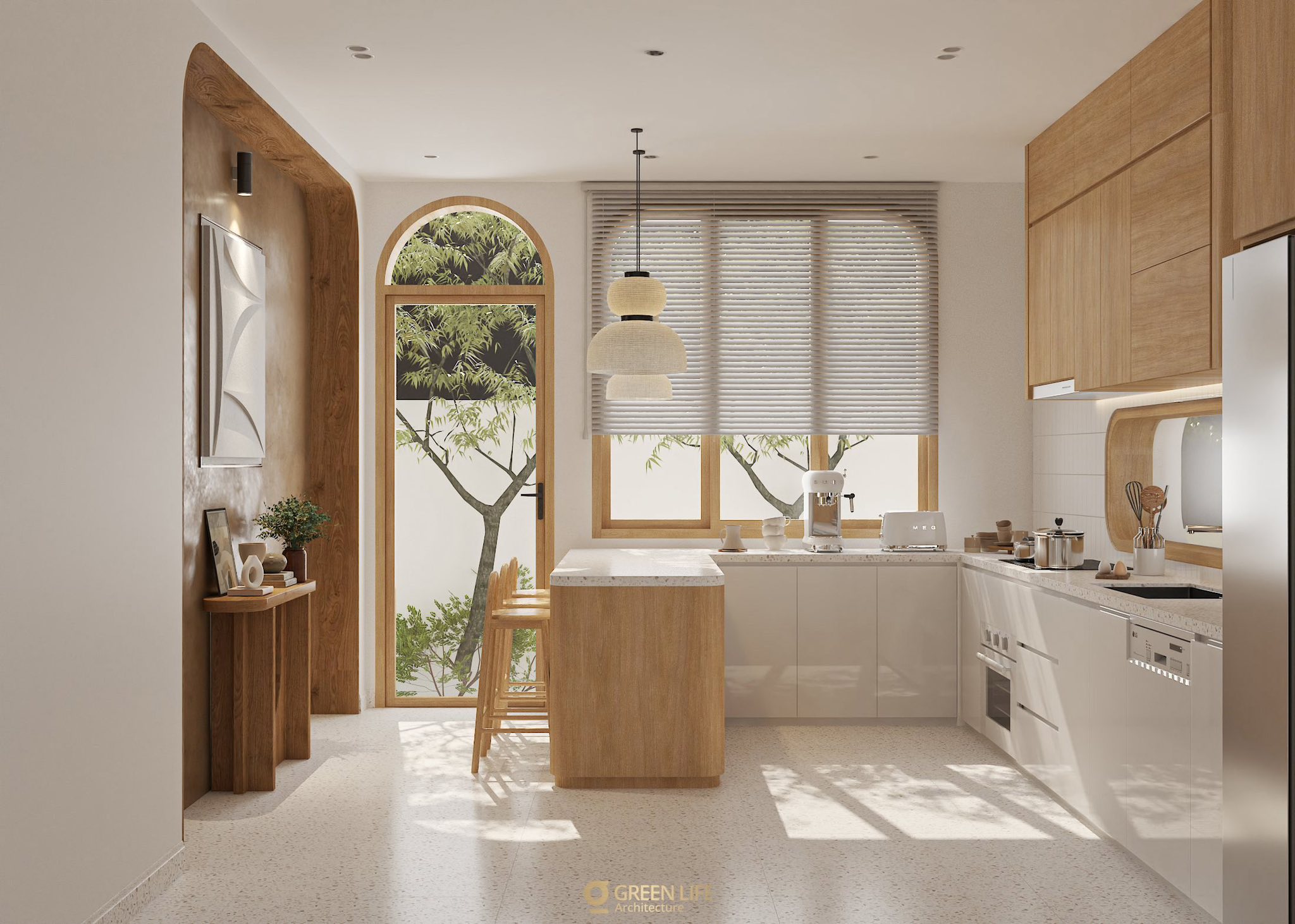 Curve House Modern Townhouse with a Soft Curved Facade-5