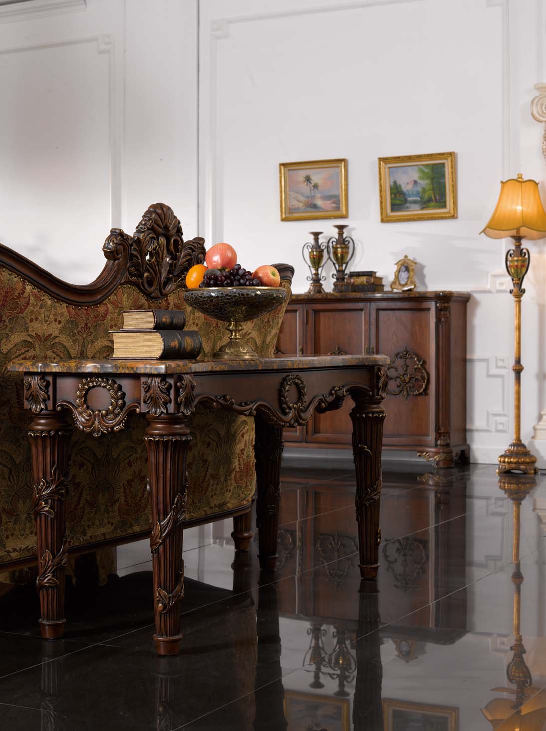 高清古典美式风格 卧室客厅餐厅书房家具场景图片素材-4-39