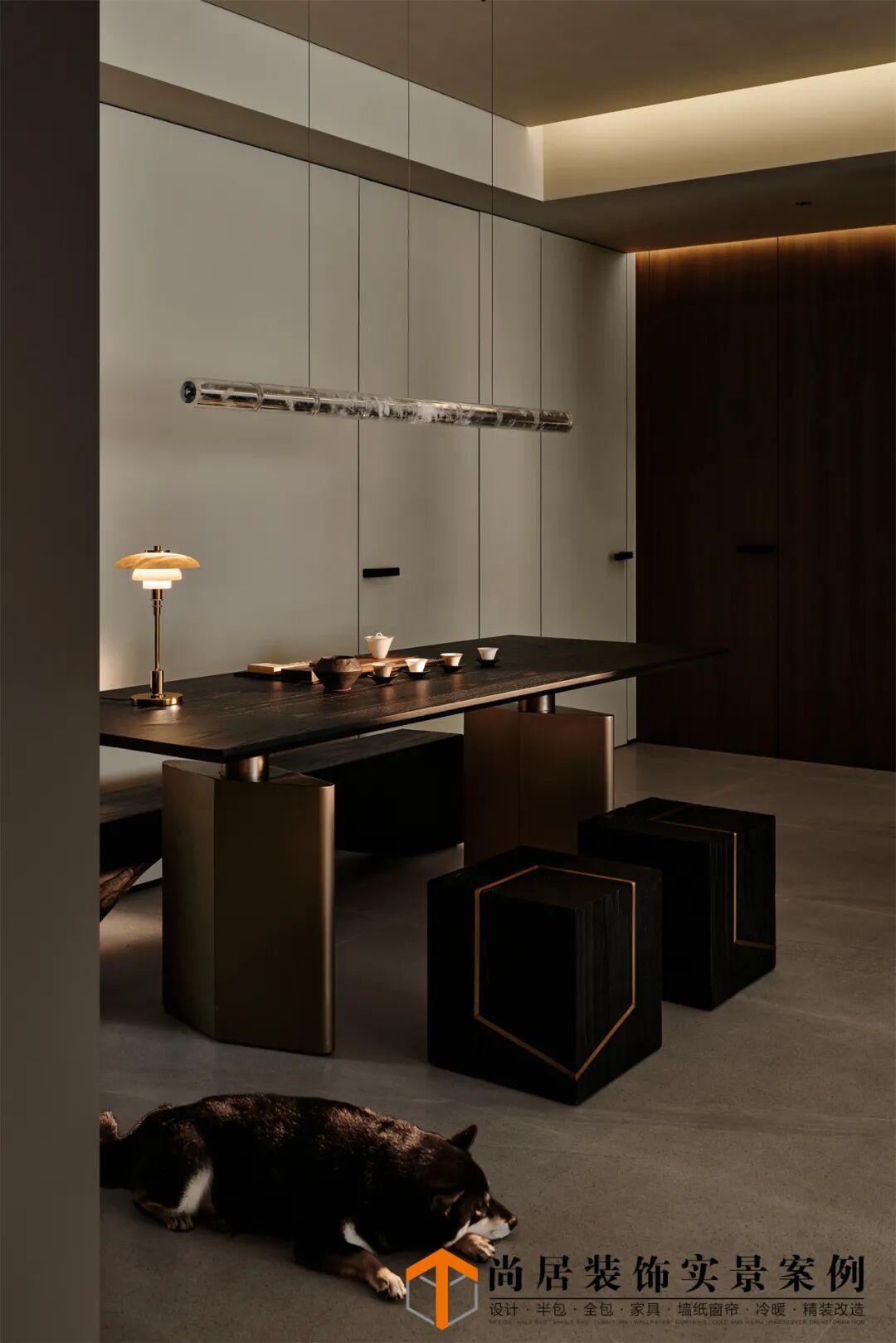 尚居实景案例丨60w打造出的140平暗调空间丨中国南京丨尚居装饰-16