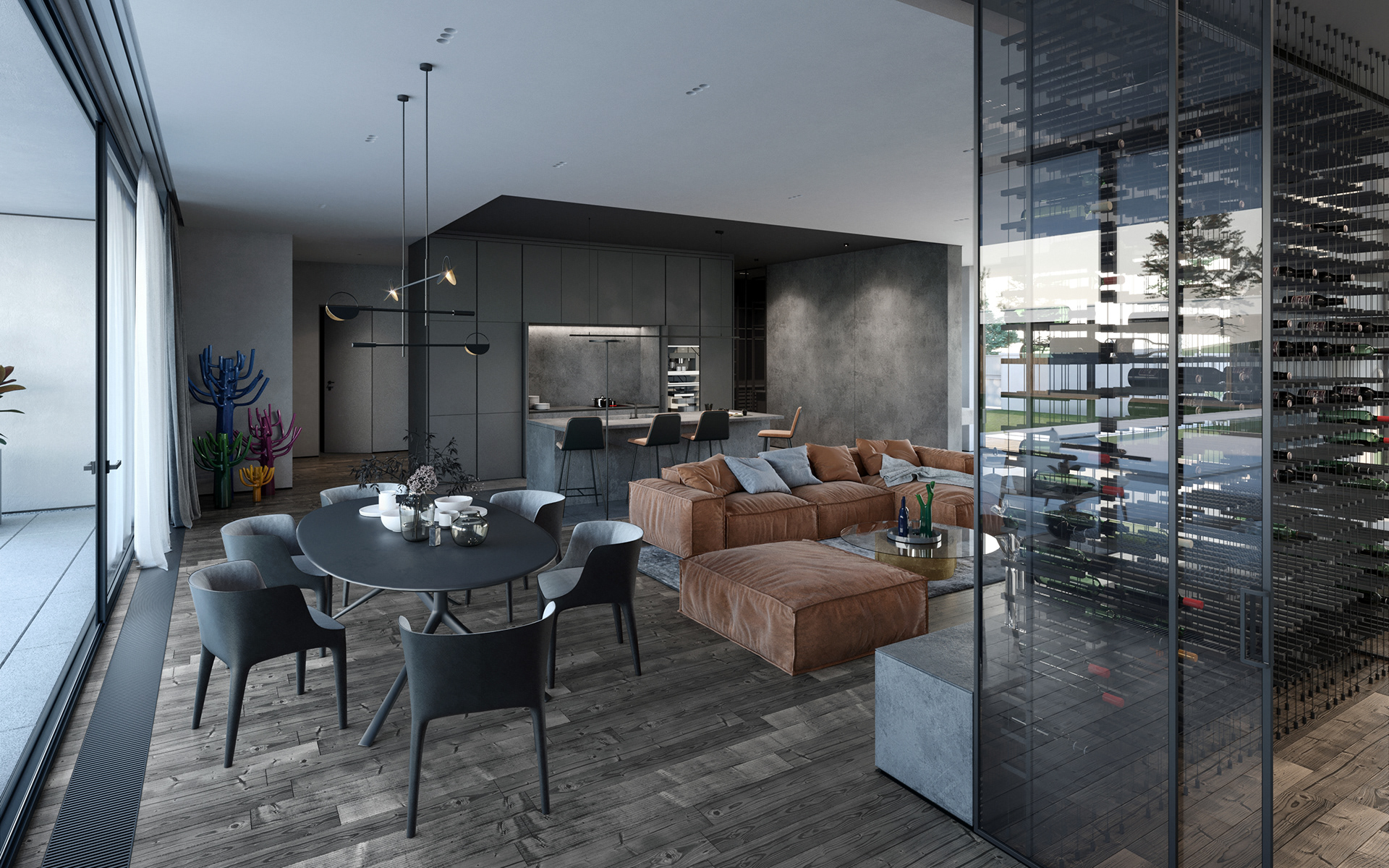 混凝土+木材 细腻且有质感的公寓-5