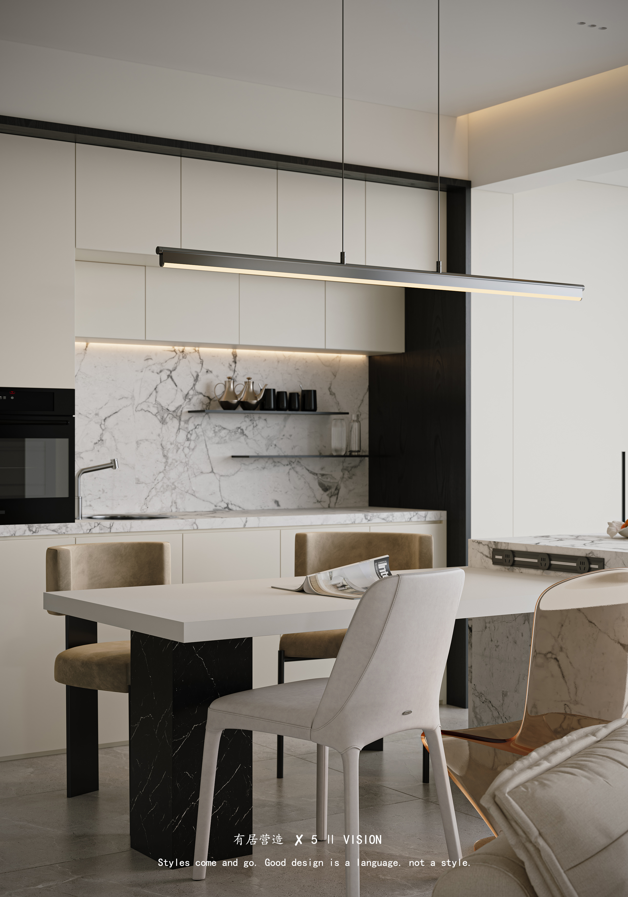 现代简约奶油风效果图丨有居营造——吴建遥-14