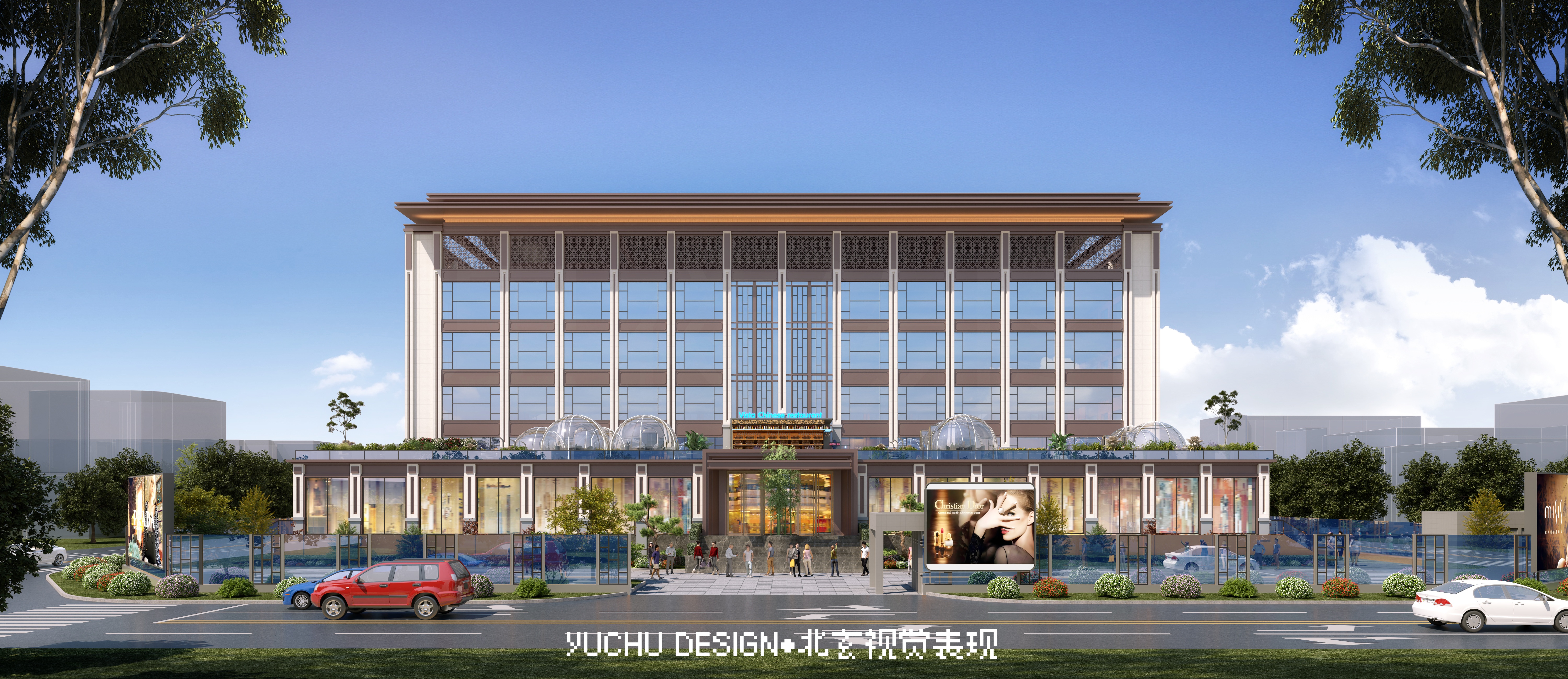 室外大型建筑的透视与鸟瞰-5